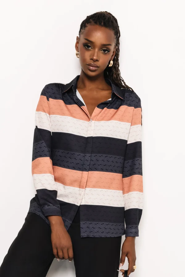 AMNESIA női felső – Logós/Csíkos