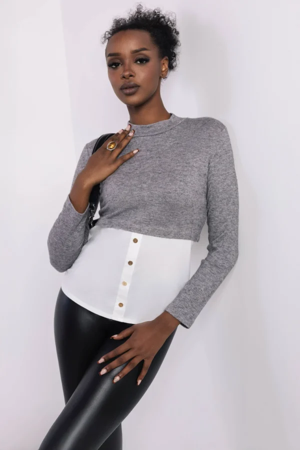 Aura Felső Szürke/Ekrü