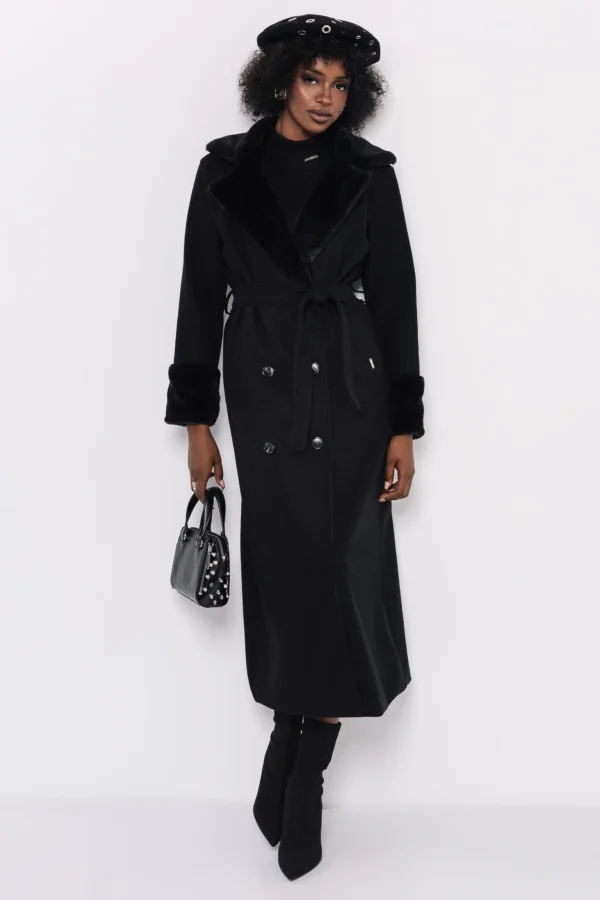 Foma Szőrős Galléros Kabát Vaj