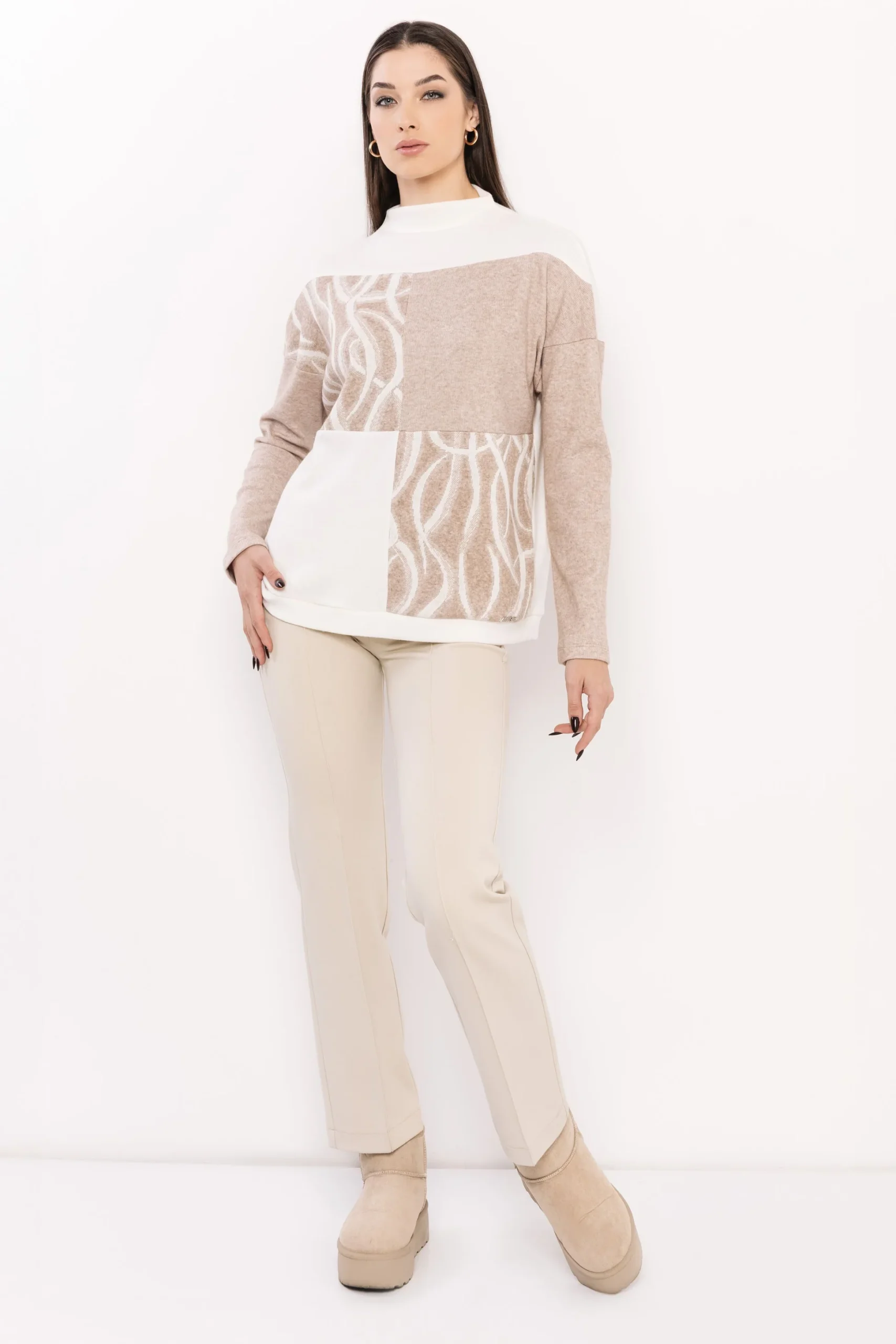 Meva Felső Bézs/Ekrü Mintás