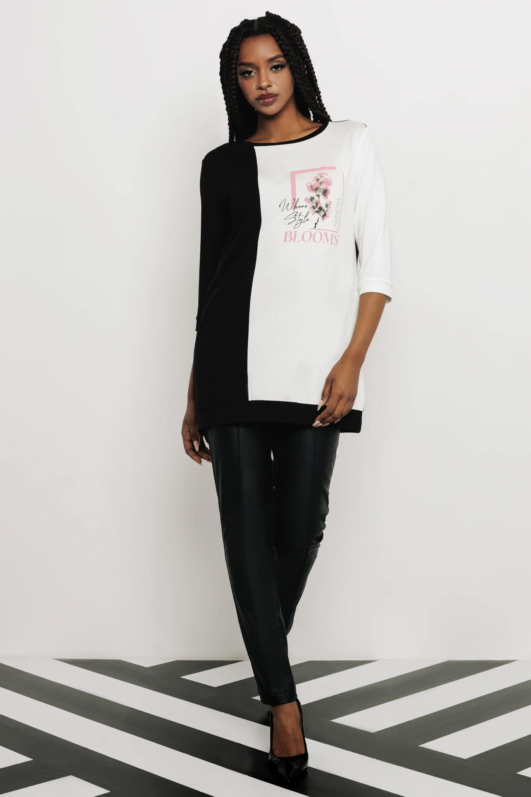 Hyster Tunika Fekete/Ekrü