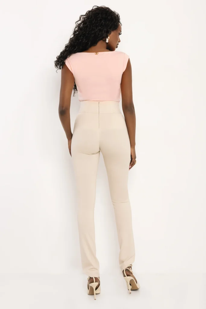 AMNESIA női nadrág – Bézs – hátulról