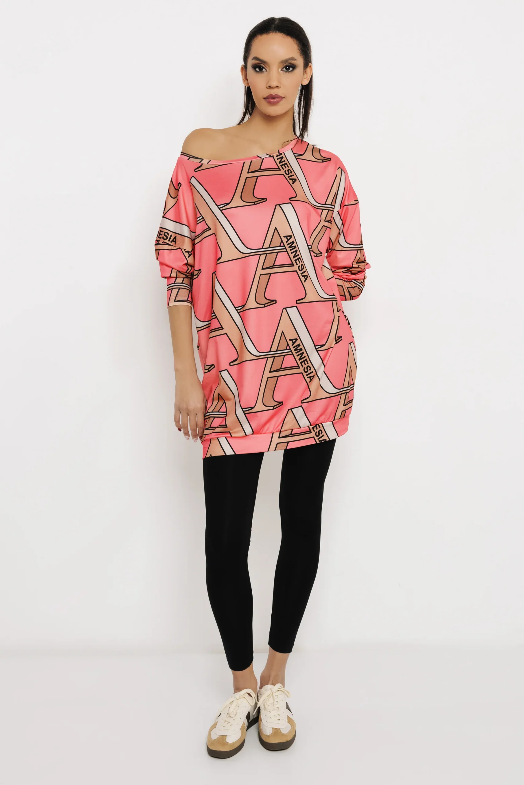 Doby Tunika Pink/Betűs