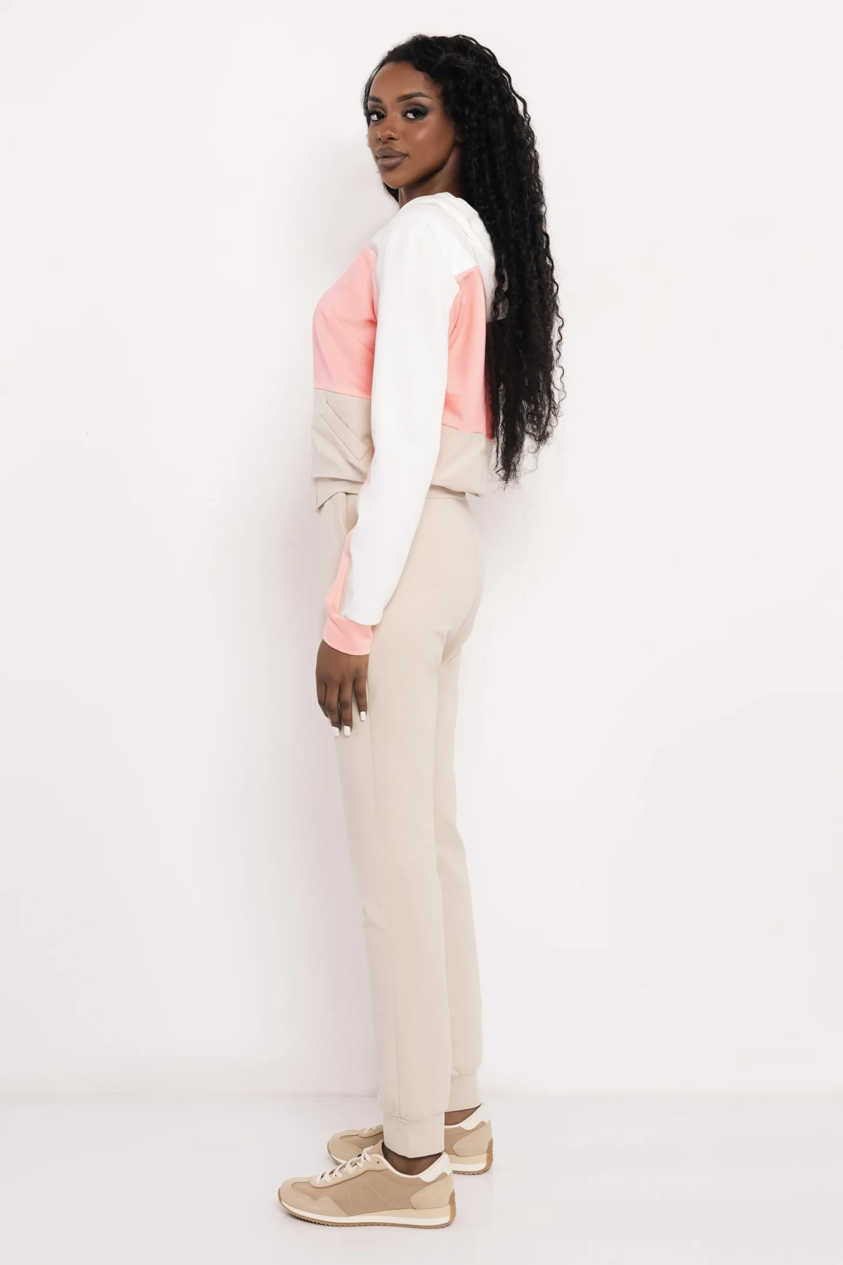 Lenszi Jogging Felső Ekrü/Lazac/Homok